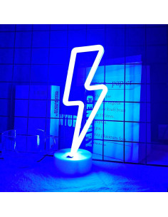 Luz de Neón LED VIFULIN Rayo Azul para Dormitorio 31cm 2