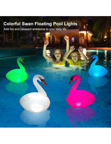 Luces de piscina flotantes Goallim 2PCS LED solares a prueba de agua