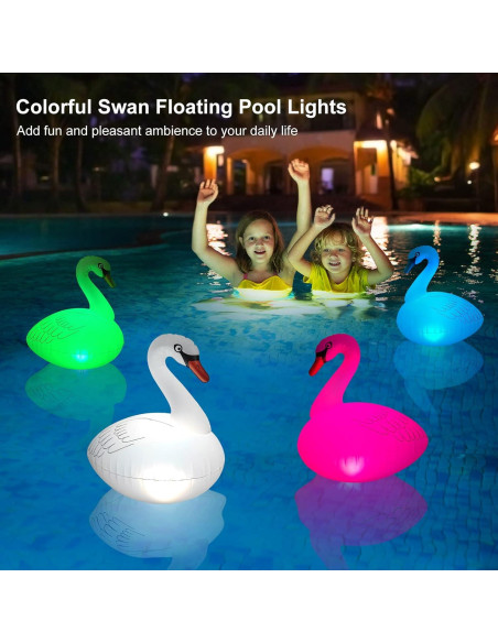 Luces de piscina flotantes Goallim 2PCS LED solares a prueba de agua