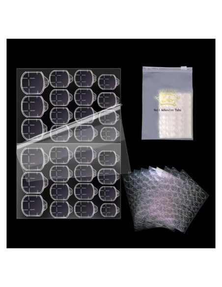 10 Hojas Adhesivos Uñas Postizas Ivtor - Impermeables y Transpirables