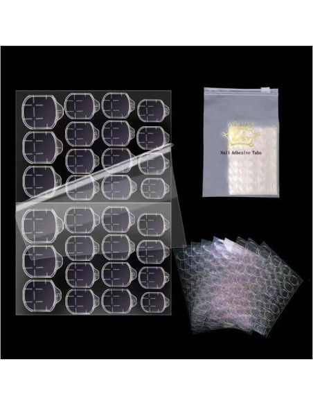 10 Hojas Adhesivos Uñas Postizas Ivtor - Impermeables y Transpirables