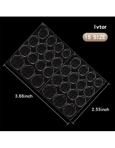 10 Hojas Adhesivos Uñas Postizas Ivtor - Impermeables y Transpirables