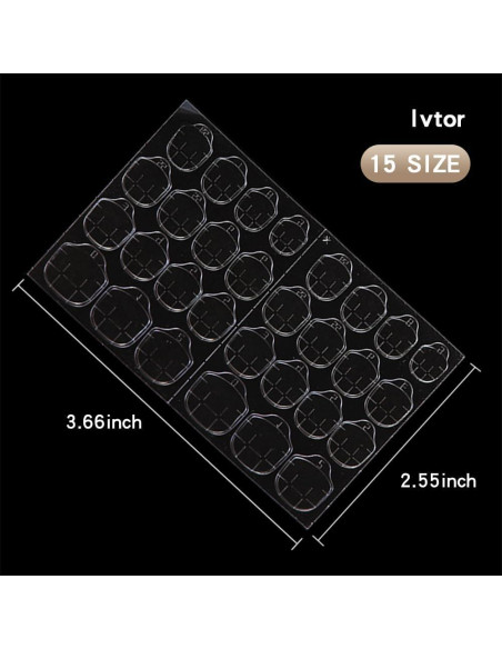 10 Hojas Adhesivos Uñas Postizas Ivtor - Impermeables y Transpirables