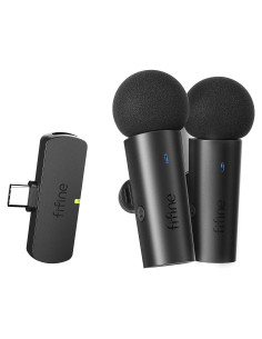 Sistema Lavalier Inalámbrico FIFINE M8 con 2 Micrófonos