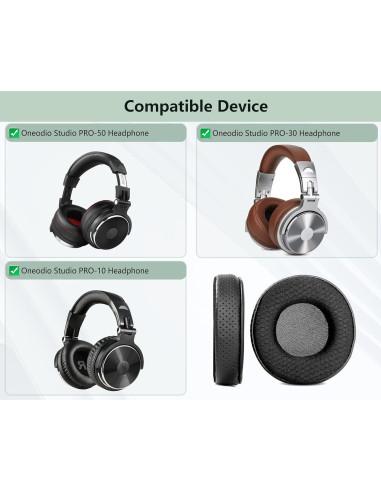 Almohadillas de repuesto Oneodio PRO-50 PRO-30 PRO-10 - Cuero y Tela