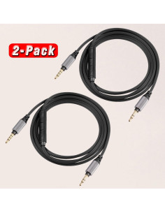 Cable de Audio 1.52m con Micrófono FAAEAL para Auriculares 2