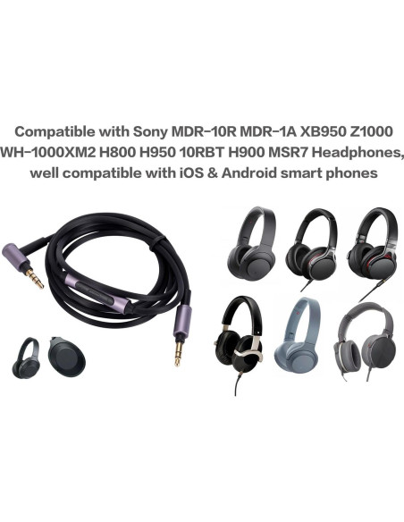 Cable de audio de reemplazo UNCLE LIGHT 1.5m para Sony