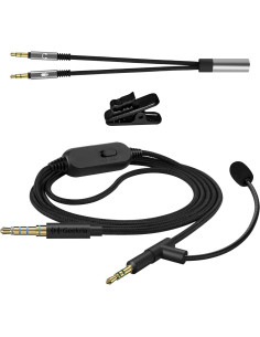 Cable AUX con micrófono GEEKRIA 2.5mm para JBL Tune y Live 2
