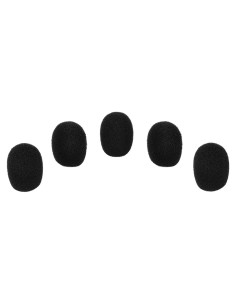 5 Filtros Antiviento eBoot para Micrófonos de Solapa - Negro