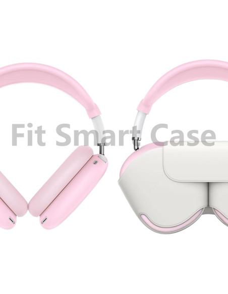 Funda de Silicona Rosa para AirPods Max - 4 en 1, Impermeable