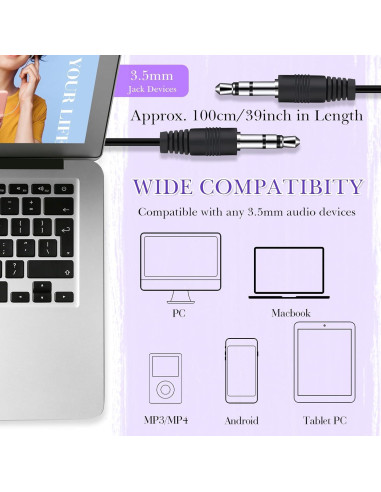 Auriculares con Cable Kanayu WAE1925 Morados 100 Piezas para Estudiantes