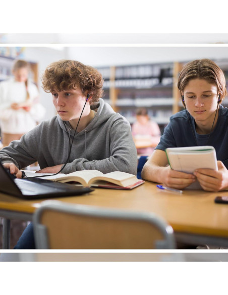 Auriculares con Cable Kanayu WAE1925 Morados 100 Piezas para Estudiantes