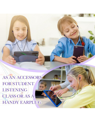 Auriculares con Cable Kanayu WAE1925 Morados 100 Piezas para Estudiantes