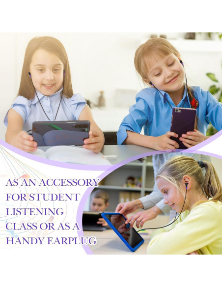 Auriculares con Cable Kanayu WAE1925 Morados 100 Piezas para Estudiantes