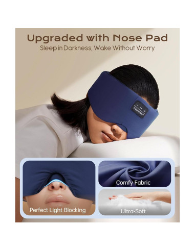 Máscara para dormir Bluetooth ZHENYEMEI con auriculares 5.4