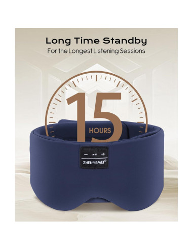 Máscara para dormir Bluetooth ZHENYEMEI con auriculares 5.4