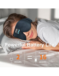 Máscara de Sueño Bluetooth SYPVRY 3D con Auriculares Inalámbricos 2