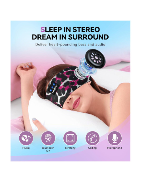 Auriculares Bluetooth 5.2 MUSICOZY Banda de Cabeza Deportiva