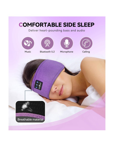 Auriculares Bluetooth 5.2 MUSICOZY Banda de Cabeza Deportiva