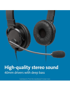 Auriculares Hi-Fi USB Kensington K97601WW con micrófono 2