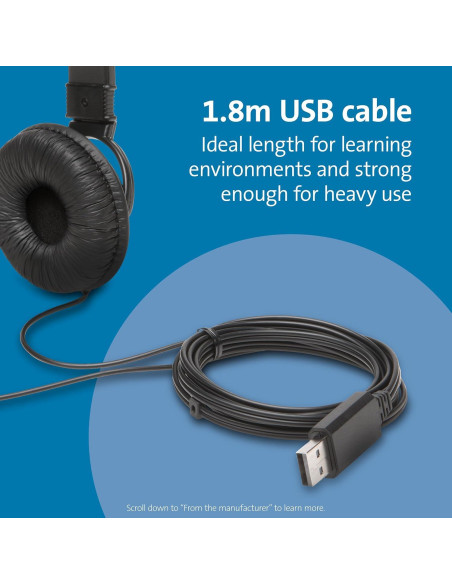 Auriculares Hi-Fi USB Kensington K97601WW con micrófono