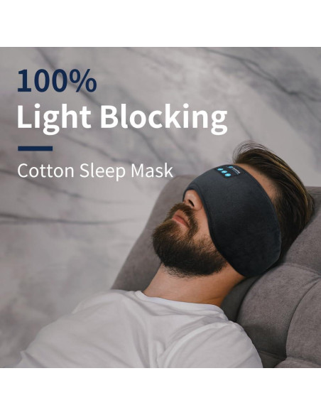 Máscara de Sueño Bluetooth SYPVRY con Auriculares Ajustables