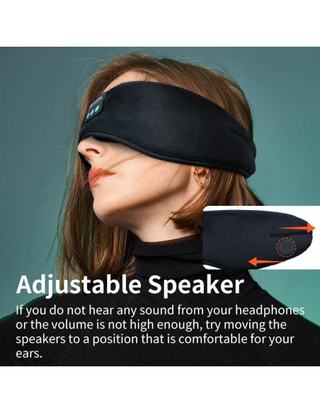 Máscara de Sueño Bluetooth SYPVRY con Auriculares Ajustables