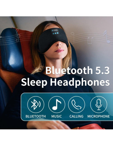 Máscara de Sueño Bluetooth SYPVRY con Auriculares Ajustables