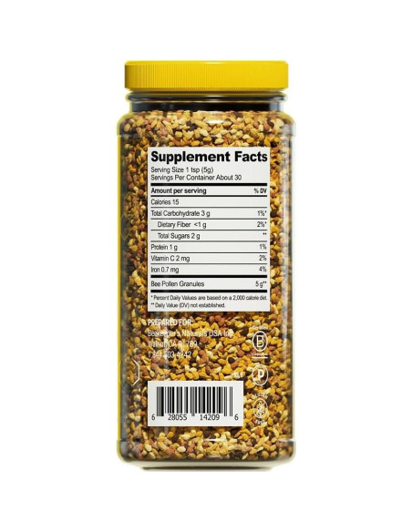 Polen de Abeja Crudo Beekeeper's Naturals 147 g - Fuente de Vitamina B