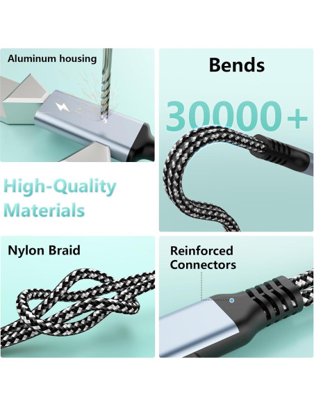 Divisor de Cable Carga y Auriculares Lightning USB C Gris