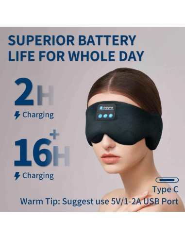 Máscara de Ojos Bluetooth SYPVRY con Auriculares Inalámbricos