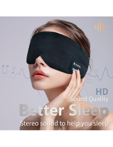 Máscara de Sueño Bluetooth SYPVRY con Auriculares Ajustables