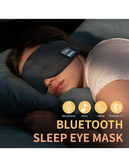 Máscara de Sueño Bluetooth SYPVRY con Auriculares Ajustables