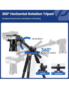 Trípode Fotopro X-Go HR Pro 68" Aluminio 16KG 360 2