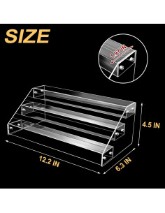 Soporte Acrílico 3 Niveles POUYRBA para Exhibición y Organización 2