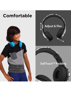 Auriculares con cable LilGadgets Connect+ PRO para niños - Negro 2