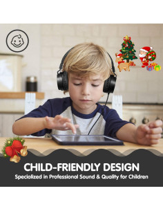 Auriculares ONTA para Niños con Cable - Modelo 778, Negro 2