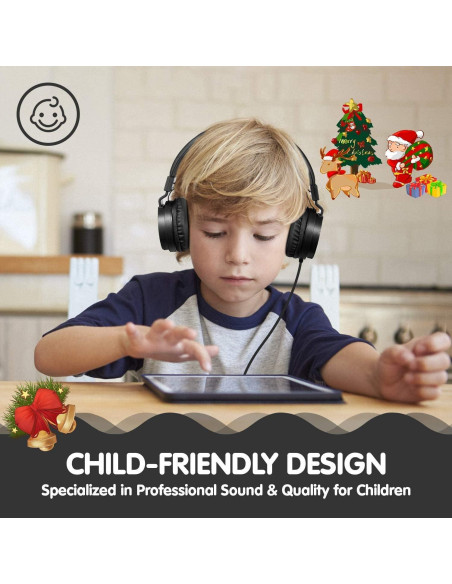 Auriculares ONTA para Niños con Cable - Modelo 778, Negro