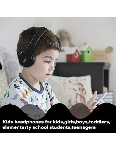 Auriculares ONTA para Niños con Cable - Modelo 778, Negro