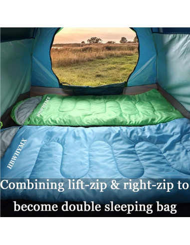 Saco de dormir HBWHYMX 218x80 cm 400GSM Impermeable