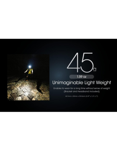 Linterna Frontal Nitecore NU25 400 Lúmenes Recargable USB-C