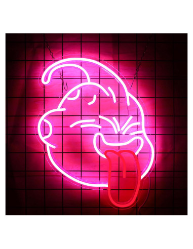 Luz de Neón LED Majin Buu Rosa para Decoración de Pared