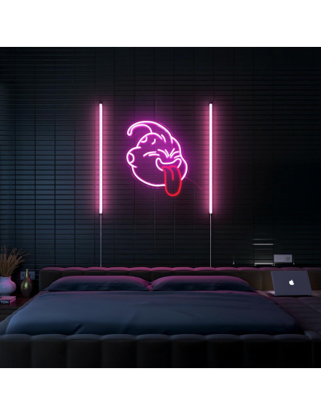 Luz de Neón LED Majin Buu Rosa para Decoración de Pared