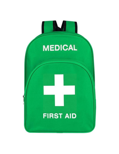 Mochila de Primeros Auxilios Vacía Verde 40x30x15 cm