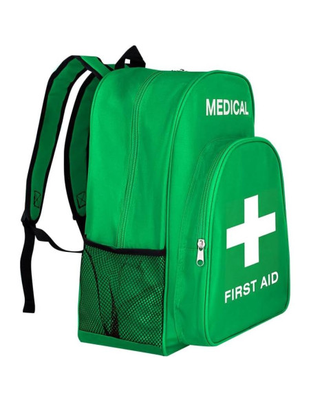 Mochila de Primeros Auxilios Vacía Verde 40x30x15 cm