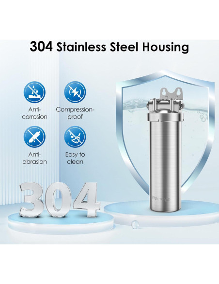 Filtro de Agua Bajo Fregadero Waterdrop WD-8008A Acero Inoxidable