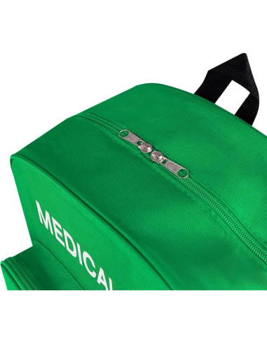 Mochila de Primeros Auxilios Vacía Verde 40x30x15 cm