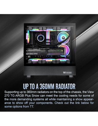 Caja Mid Tower Thermaltake View 270 Plus TG ARGB Negro