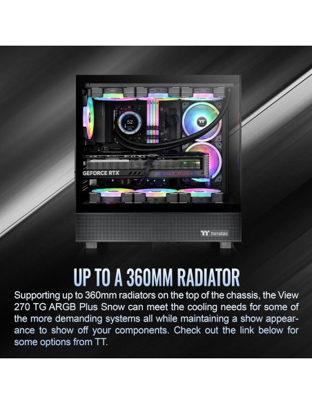 Caja Mid Tower Thermaltake View 270 Plus TG ARGB Negro