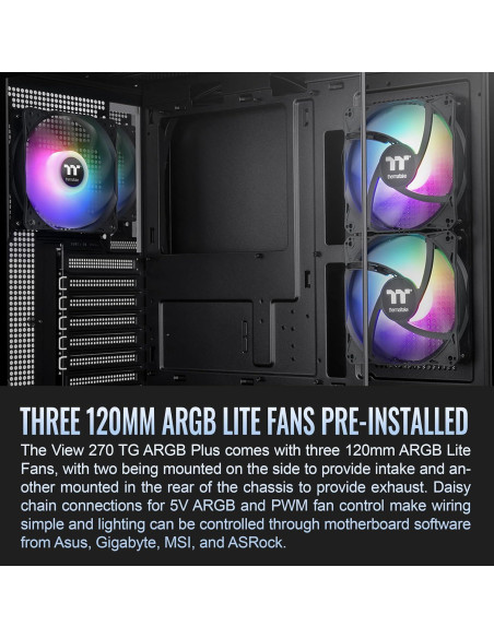 Caja Mid Tower Thermaltake View 270 Plus TG ARGB Negro